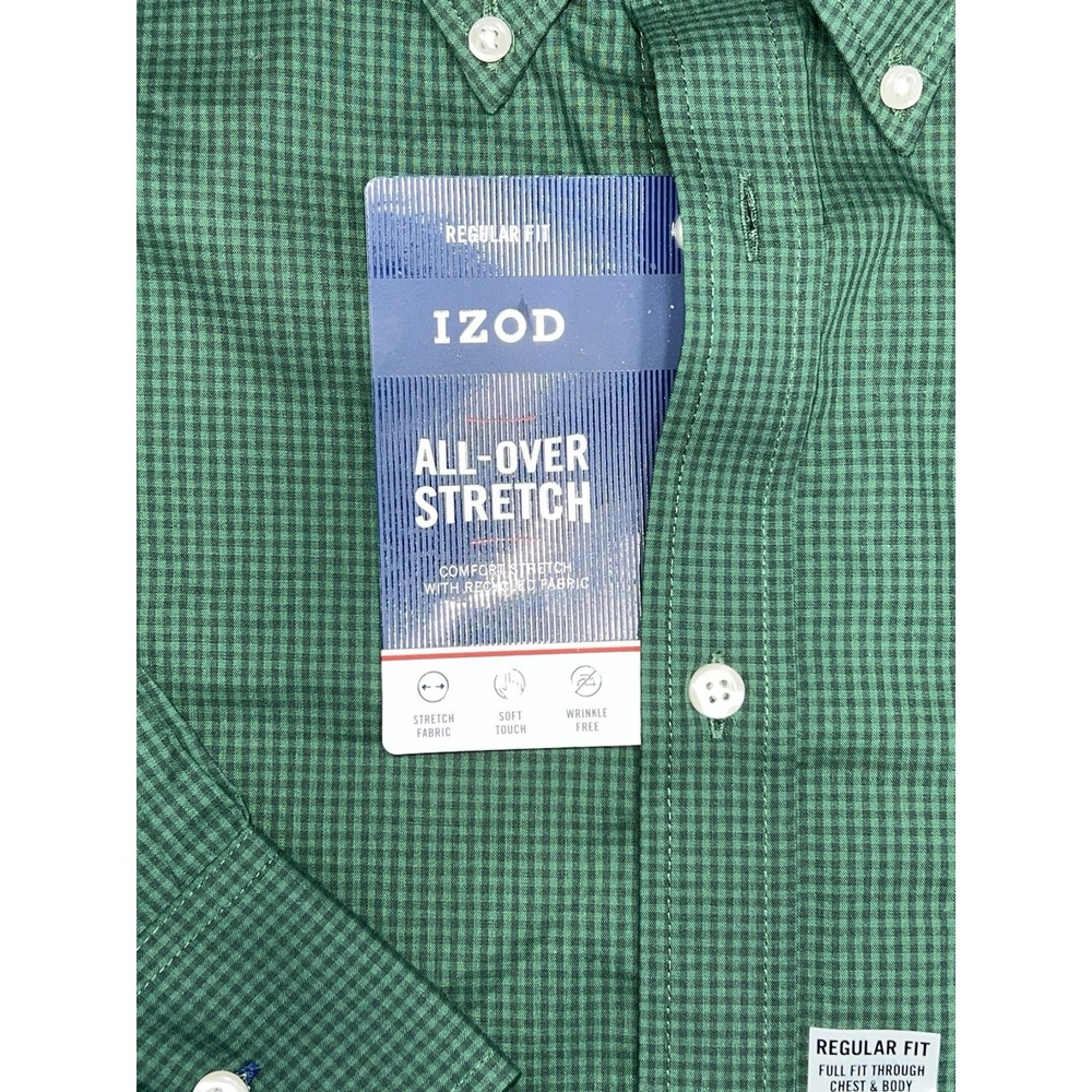 Izod All-over Stretch LS Regular Fit Shirt Men's Size‎ (14-14.5 32/33 Small) NWT - Picture 4 of 14